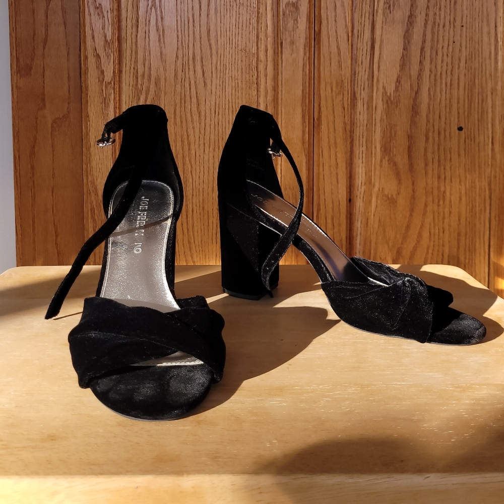 Velour Heeled Sandals